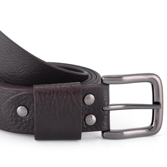 Tough and Timeless Natural Milled Thick Brown Leather Belt - Free Personalized - Picture 4 of 15